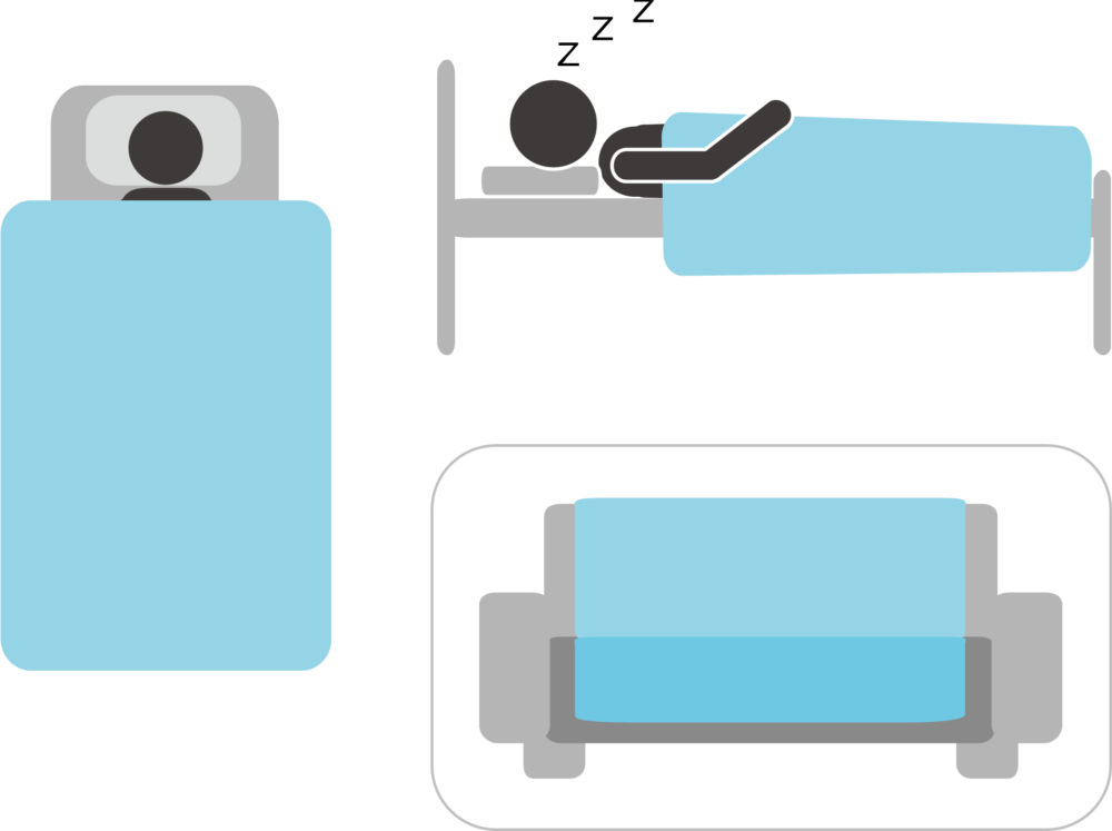 Example of how to use a single-size blanket