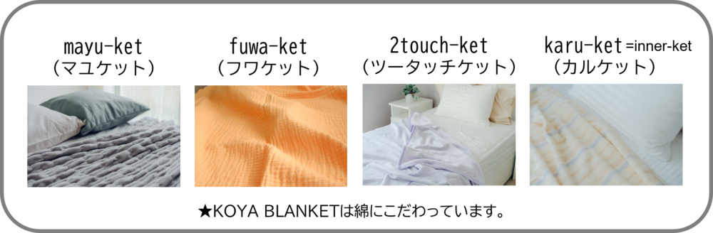 Types of KOYA-BLANKET